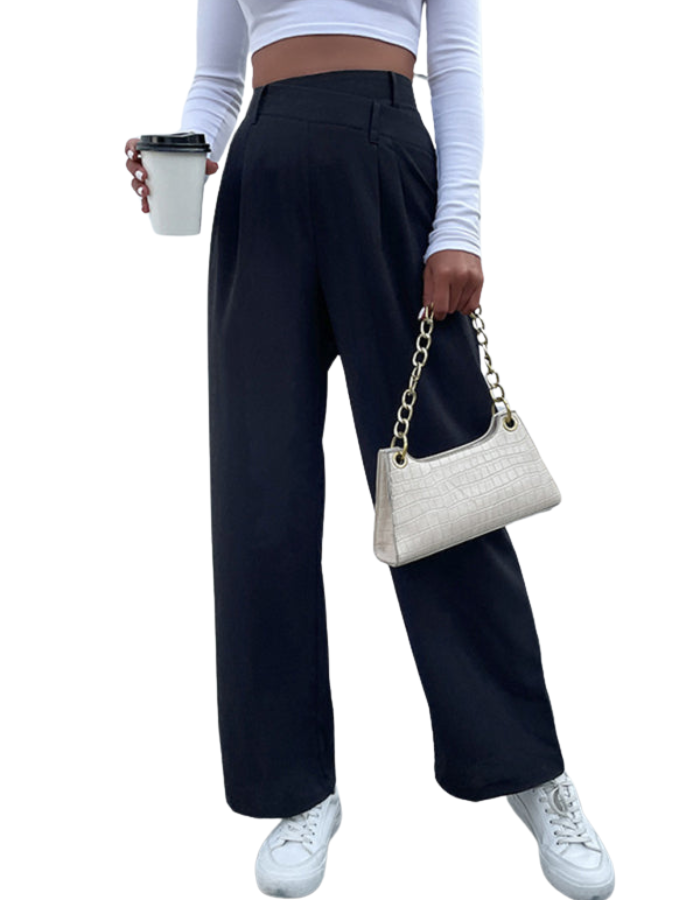 SHOPIQAT Women's Fashion Solid Colour Waist Casual Pants - Premium from shopiqat - Just $8.800! Shop now at shopiqat